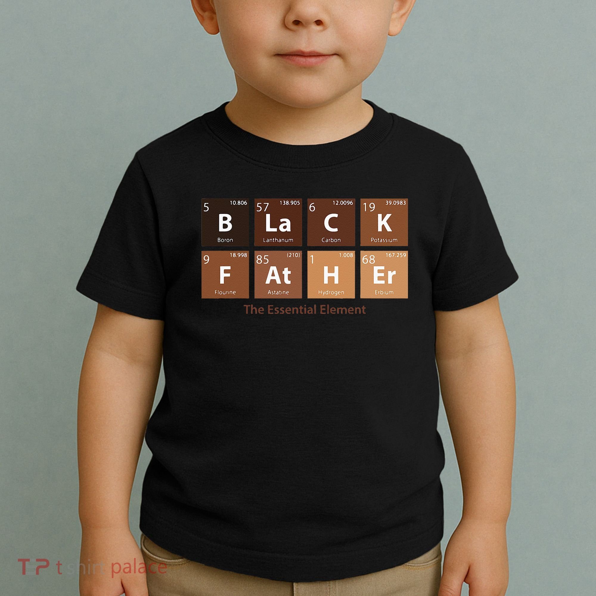 Black Father Essential Element Father's Day Funny Black Dad Toddler T-Shirt