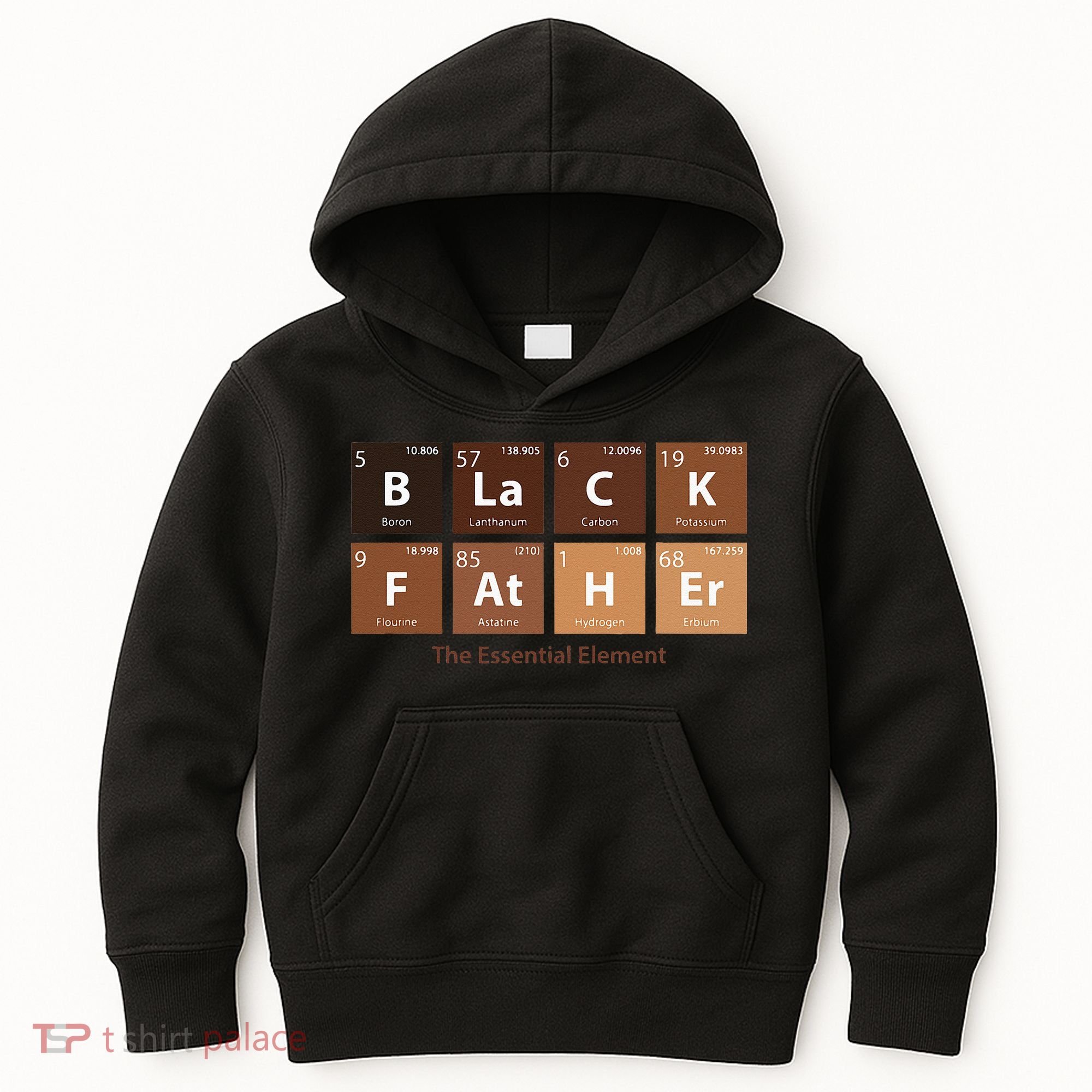 Black Father Essential Element Father's Day Funny Black Dad Kids Hoodie