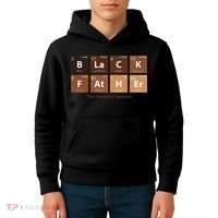 Black Father Essential Element Father's Day Funny Black Dad Kids Hoodie thumb 4