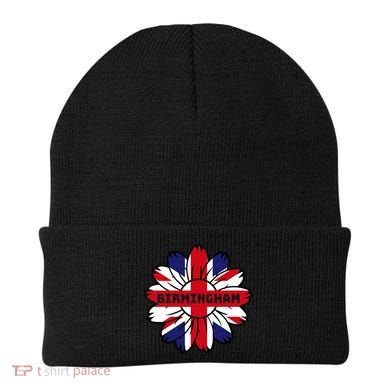 British Flag England Uk Sunflower Birmingham Union Jack Gift Beanie