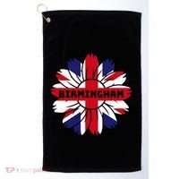 British Flag England Uk Sunflower Birmingham Union Jack Gift Golf Towel thumb 0