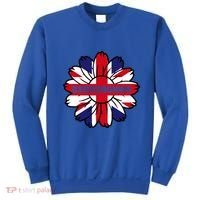 British Flag England Uk Sunflower Birmingham Union Jack Gift Sweatshirt thumb 0