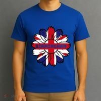 British Flag England Uk Sunflower Birmingham Union Jack Gift T-Shirt thumb 3