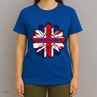 British Flag England Uk Sunflower Birmingham Union Jack Gift T-Shirt thumb 4