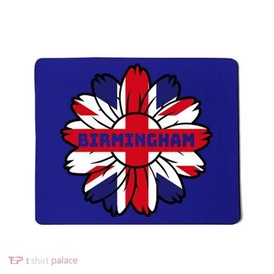 British Flag England Uk Sunflower Birmingham Union Jack Gift Mousepad