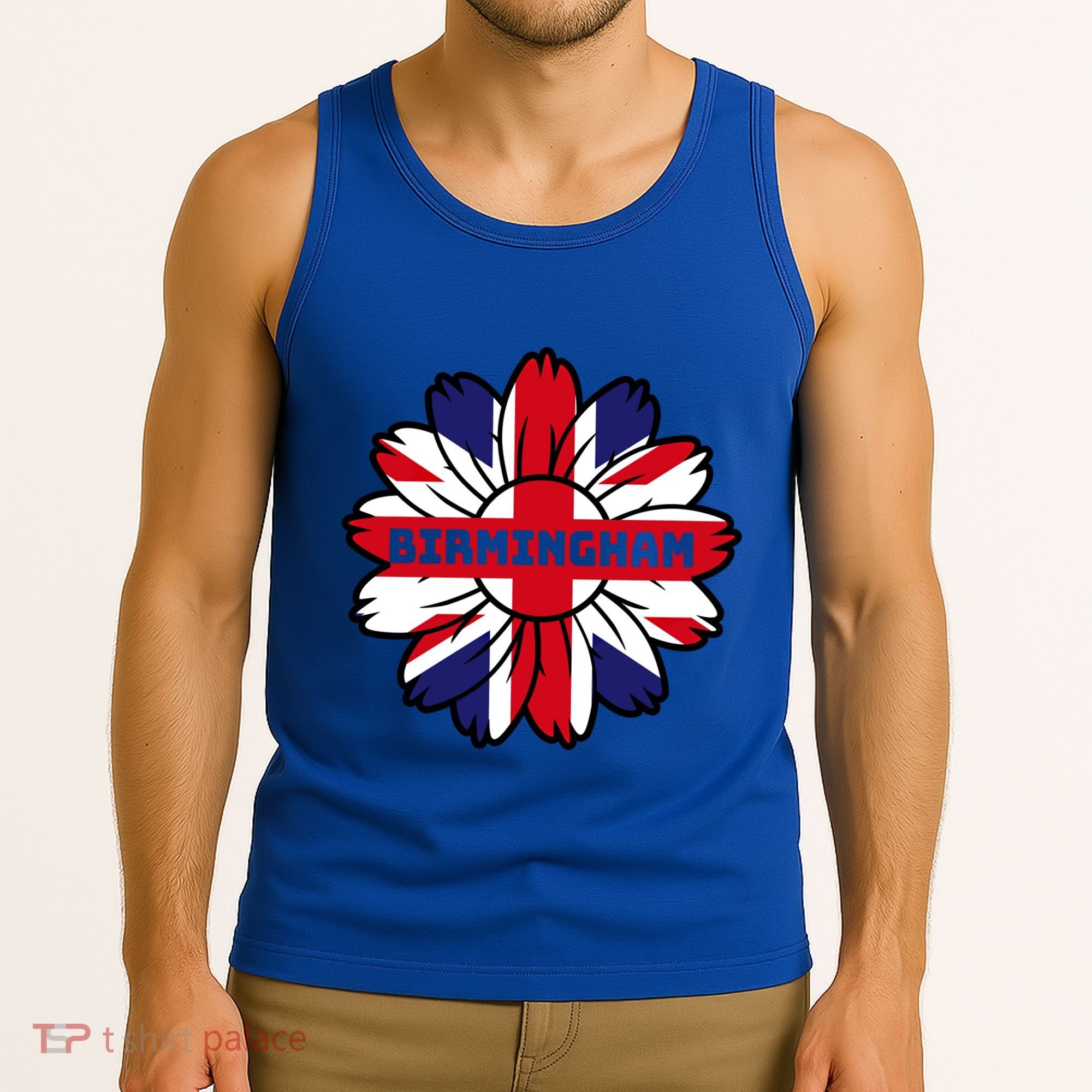 British Flag England Uk Sunflower Birmingham Union Jack Gift Tank Top