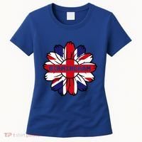British Flag England Uk Sunflower Birmingham Union Jack Gift Women's T-Shirt thumb 0
