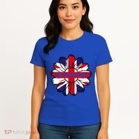 British Flag England Uk Sunflower Birmingham Union Jack Gift Women's T-Shirt thumb 4