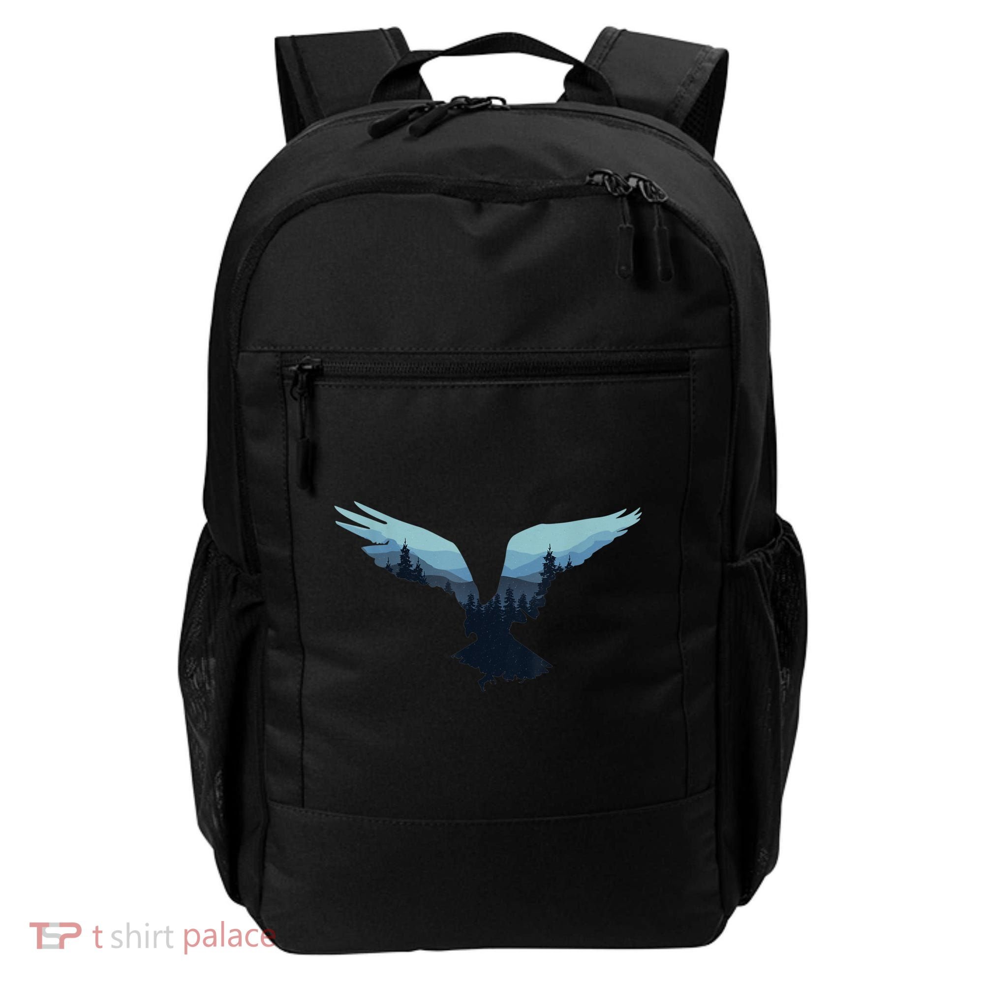 Beautiful Flying Eagle Night Sky Forest Bird Silhouette Gift Backpack