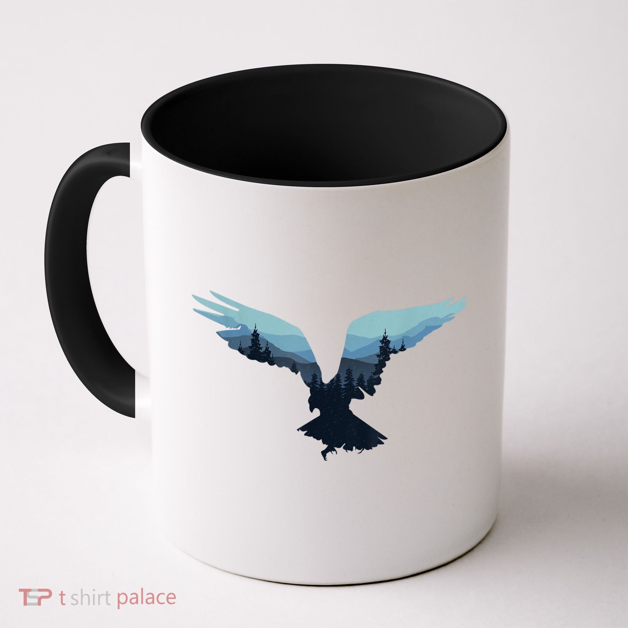 Beautiful Flying Eagle Night Sky Forest Bird Silhouette Gift Coffee Mug