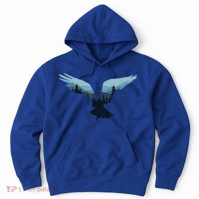 Beautiful Flying Eagle Night Sky Forest Bird Silhouette Gift Hoodie