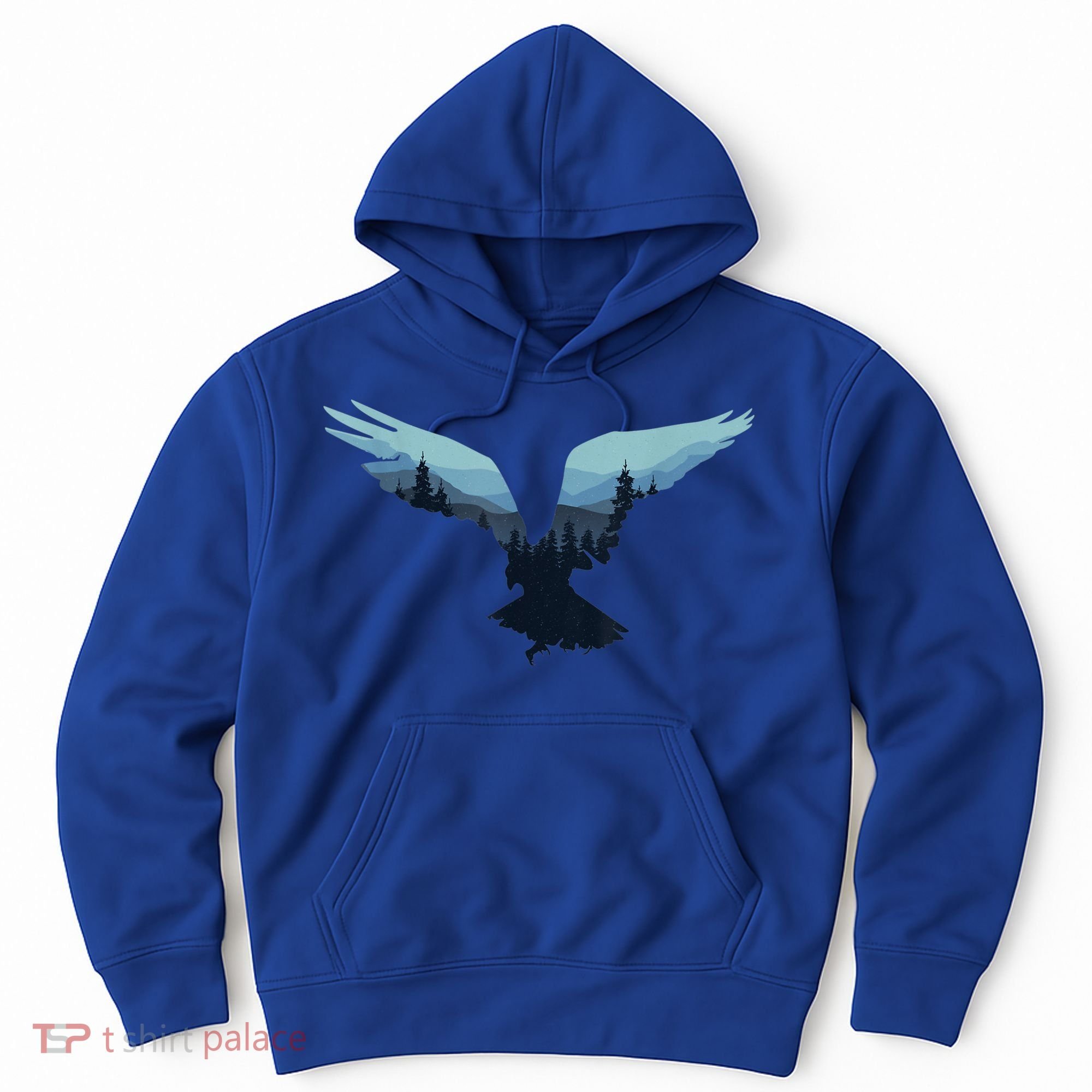 Beautiful Flying Eagle Night Sky Forest Bird Silhouette Gift Hoodie