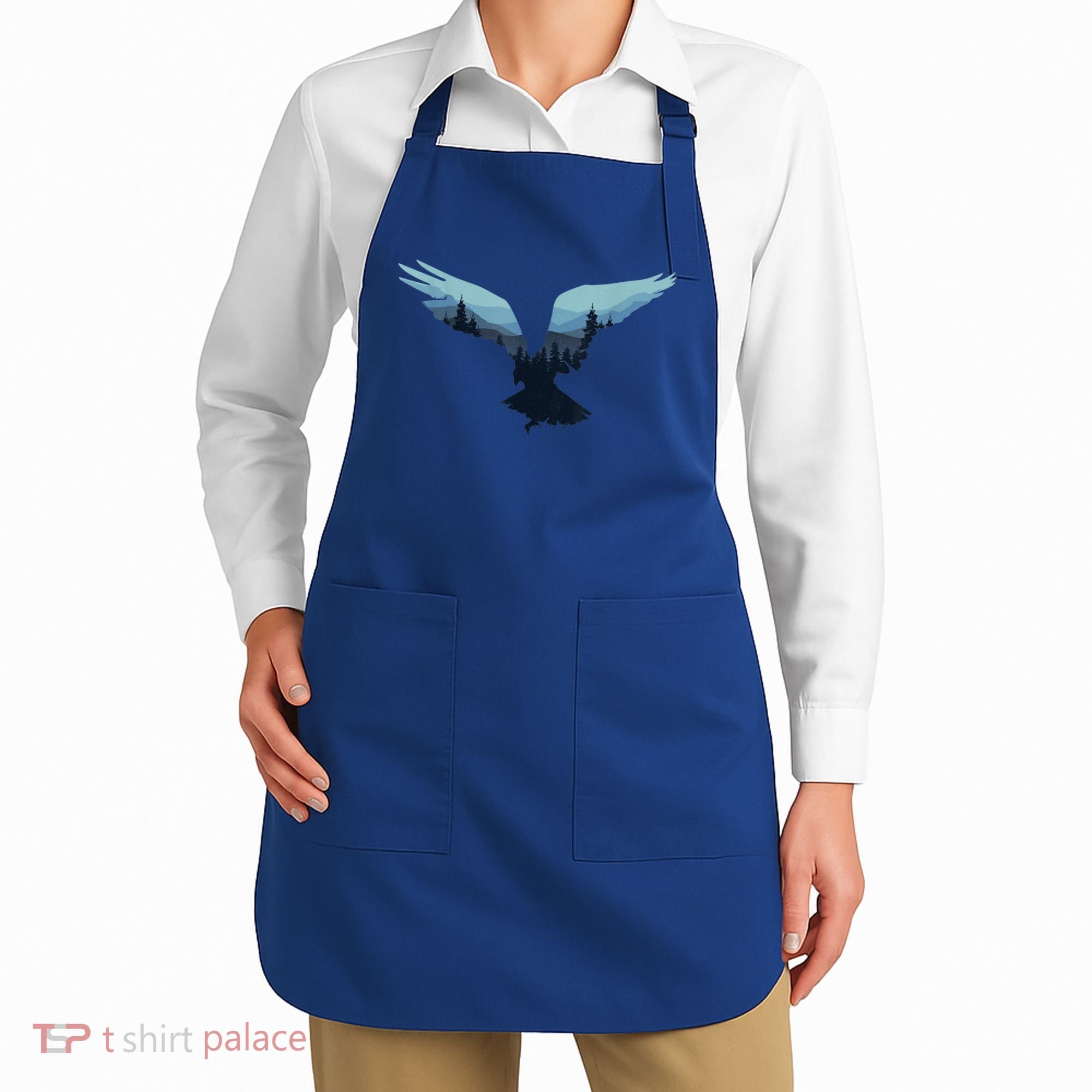 Beautiful Flying Eagle Night Sky Forest Bird Silhouette Gift Apron