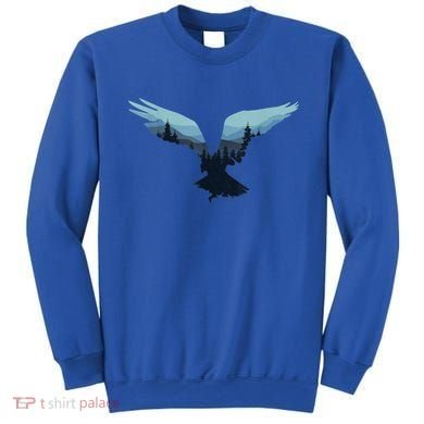 Beautiful Flying Eagle Night Sky Forest Bird Silhouette Gift Sweatshirt