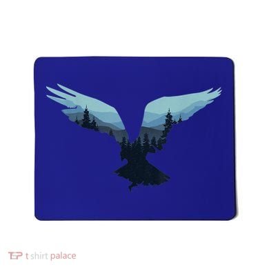 Beautiful Flying Eagle Night Sky Forest Bird Silhouette Gift Mousepad