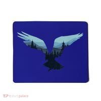 Beautiful Flying Eagle Night Sky Forest Bird Silhouette Gift Mousepad thumb 0