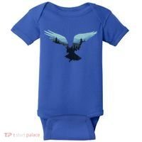 Beautiful Flying Eagle Night Sky Forest Bird Silhouette Gift Baby Bodysuit thumb 0