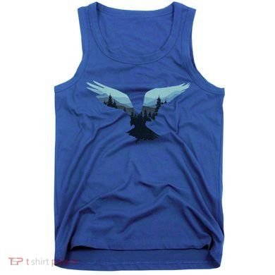 Beautiful Flying Eagle Night Sky Forest Bird Silhouette Gift Tank Top