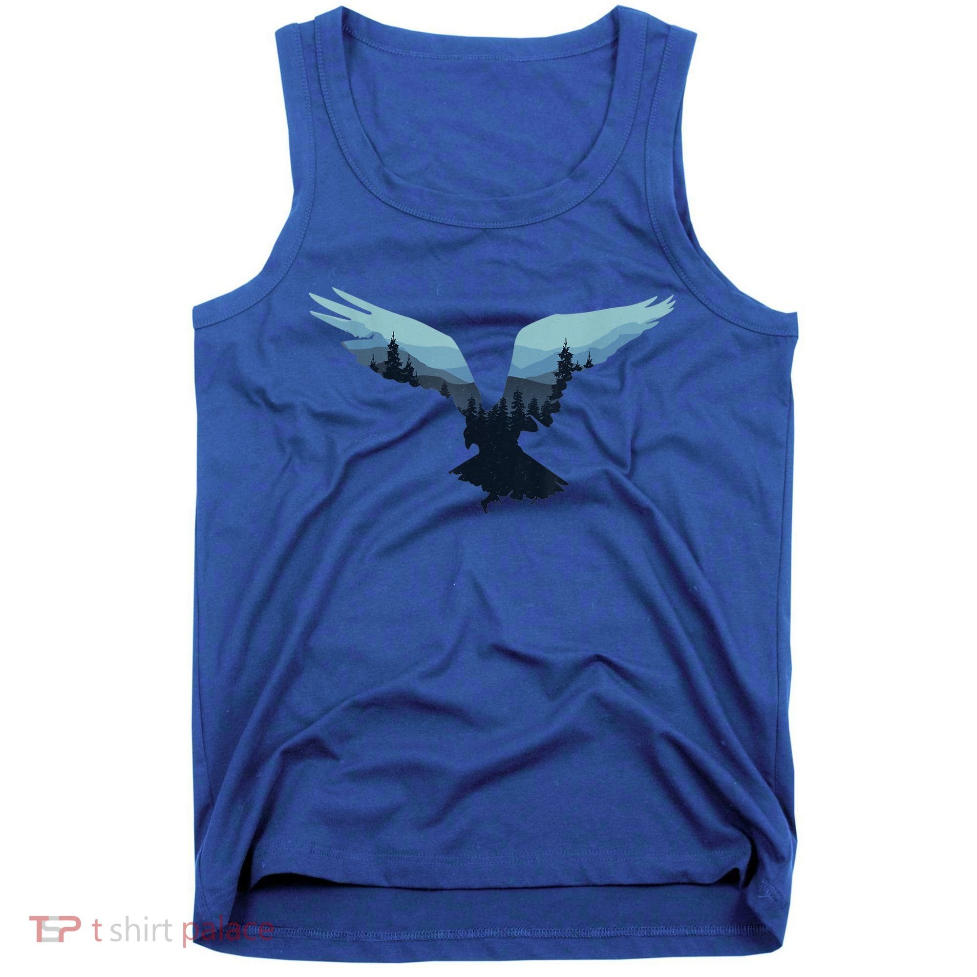 Beautiful Flying Eagle Night Sky Forest Bird Silhouette Gift Tank Top