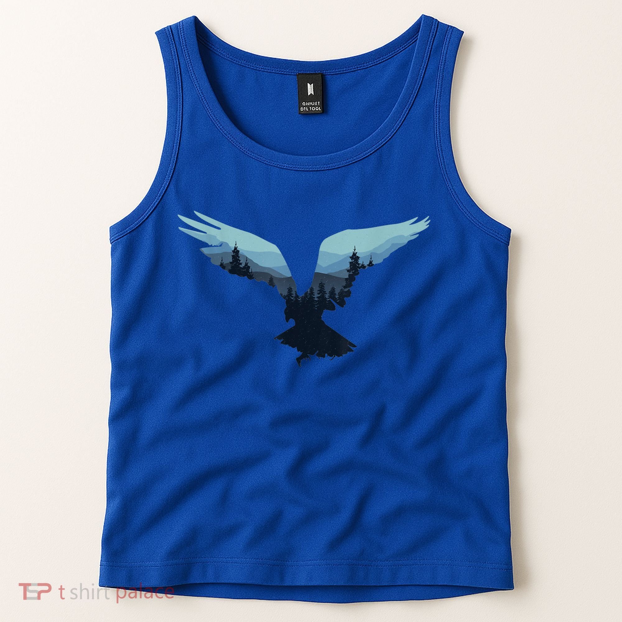 Beautiful Flying Eagle Night Sky Forest Bird Silhouette Gift Tank Top