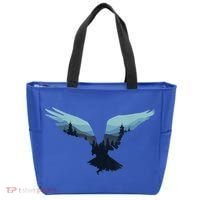 Beautiful Flying Eagle Night Sky Forest Bird Silhouette Gift Tote Bag thumb 0
