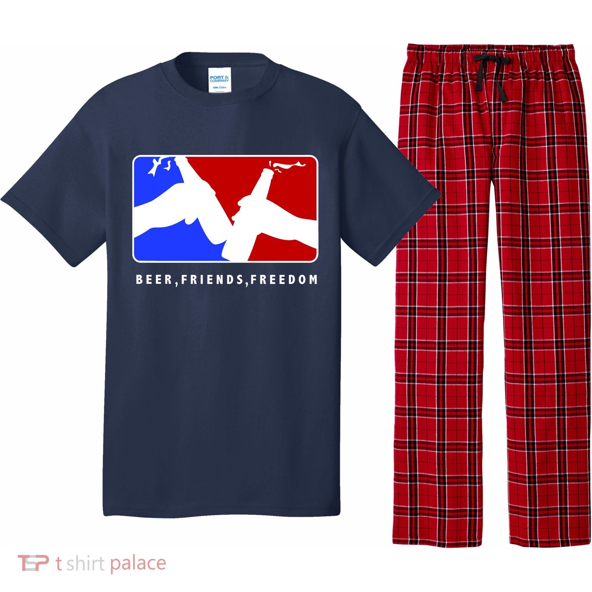 BFF Beer Friends Freedom Pajama Set