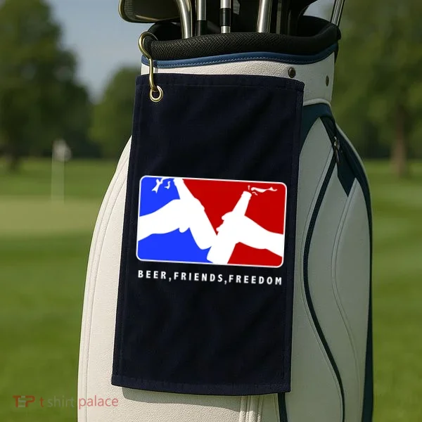 BFF Beer Friends Freedom Golf Towel