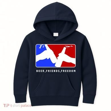 BFF Beer Friends Freedom Kids Hoodie