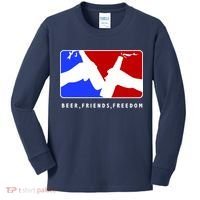 BFF Beer Friends Freedom Kids Long Sleeve Shirt thumb 0
