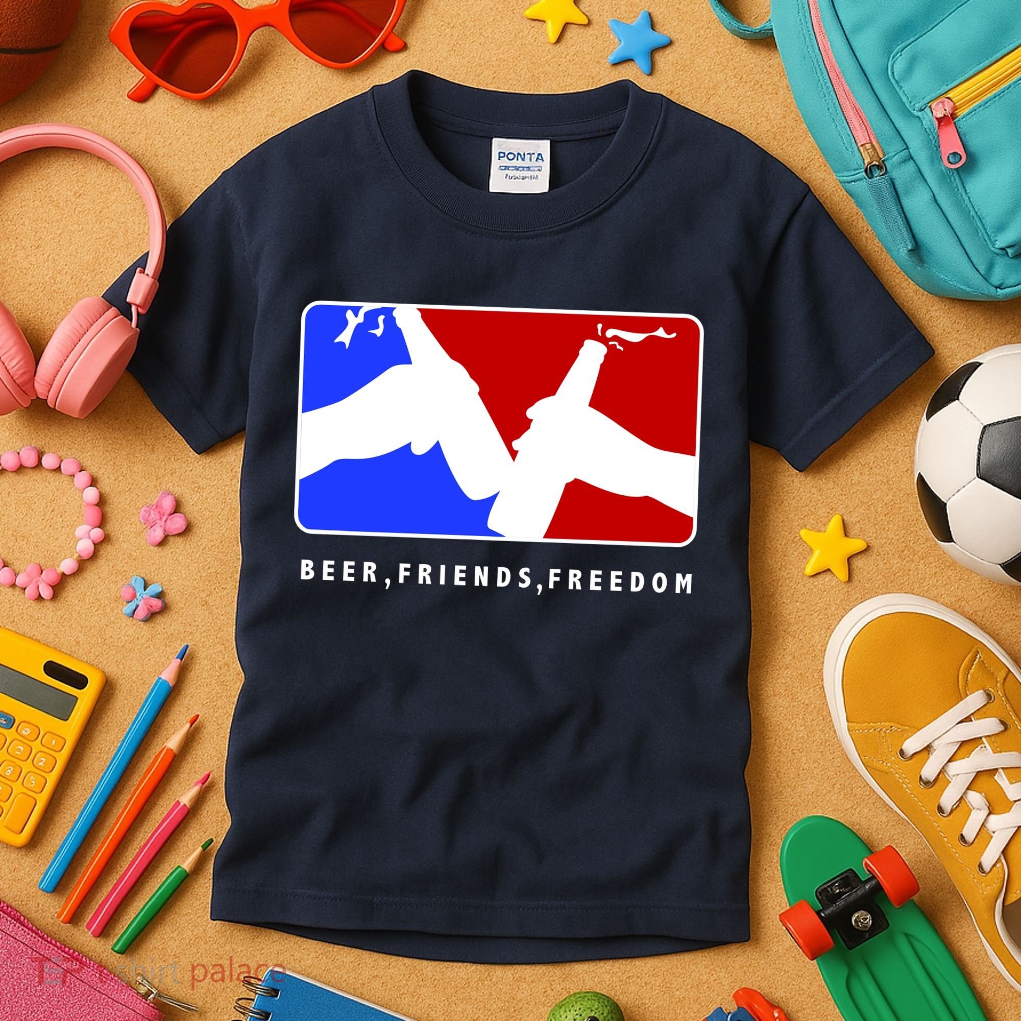 BFF Beer Friends Freedom Kids T-Shirt