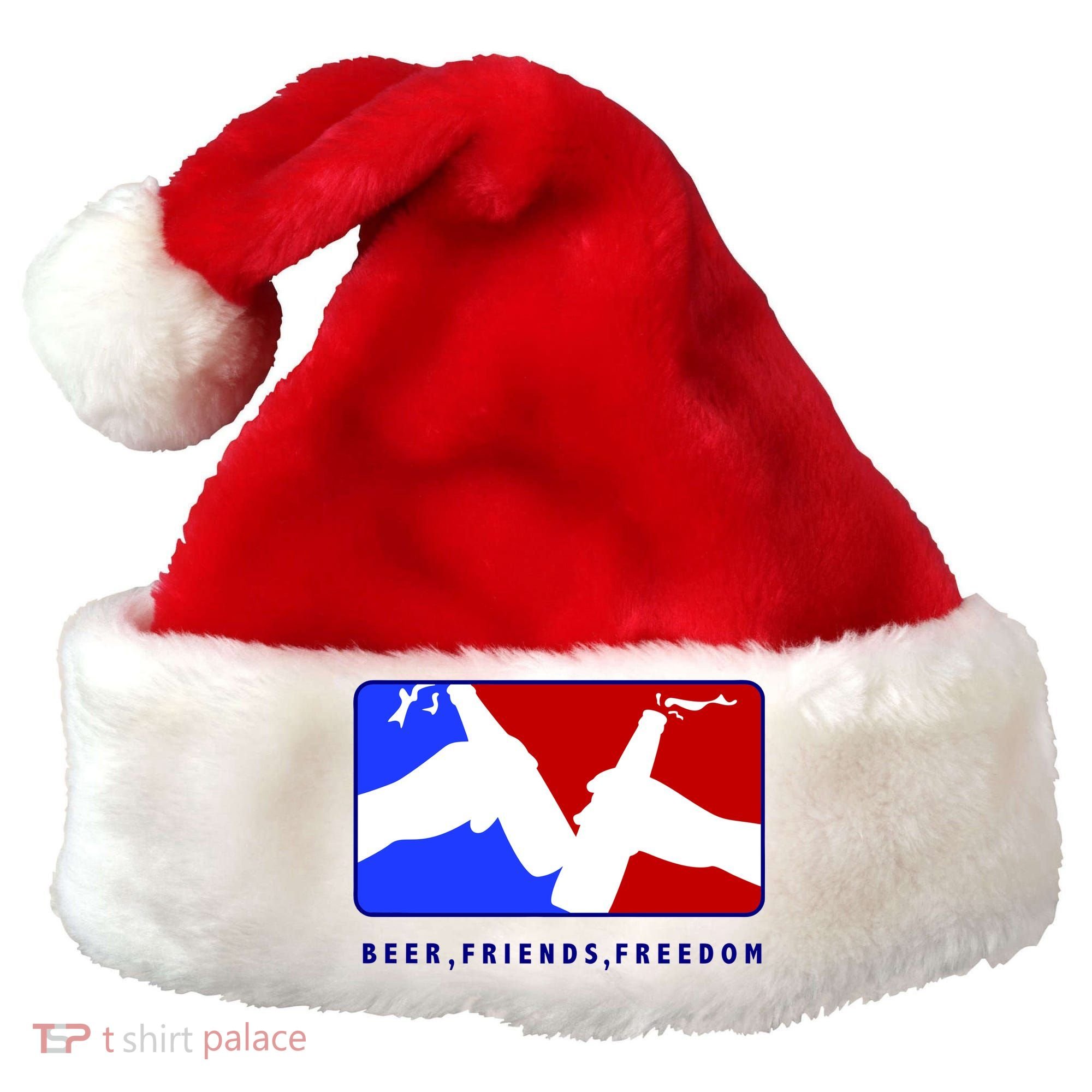 BFF Beer Friends Freedom Santa Hat