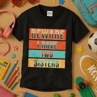 Beware Funny Family Kids T-Shirt thumb 3
