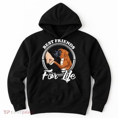 Best Friends For Life Funny Boxer Dog Hoodie