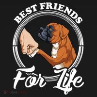 Best Friends For Life Funny Boxer Dog Women's Hoodie thumb 2