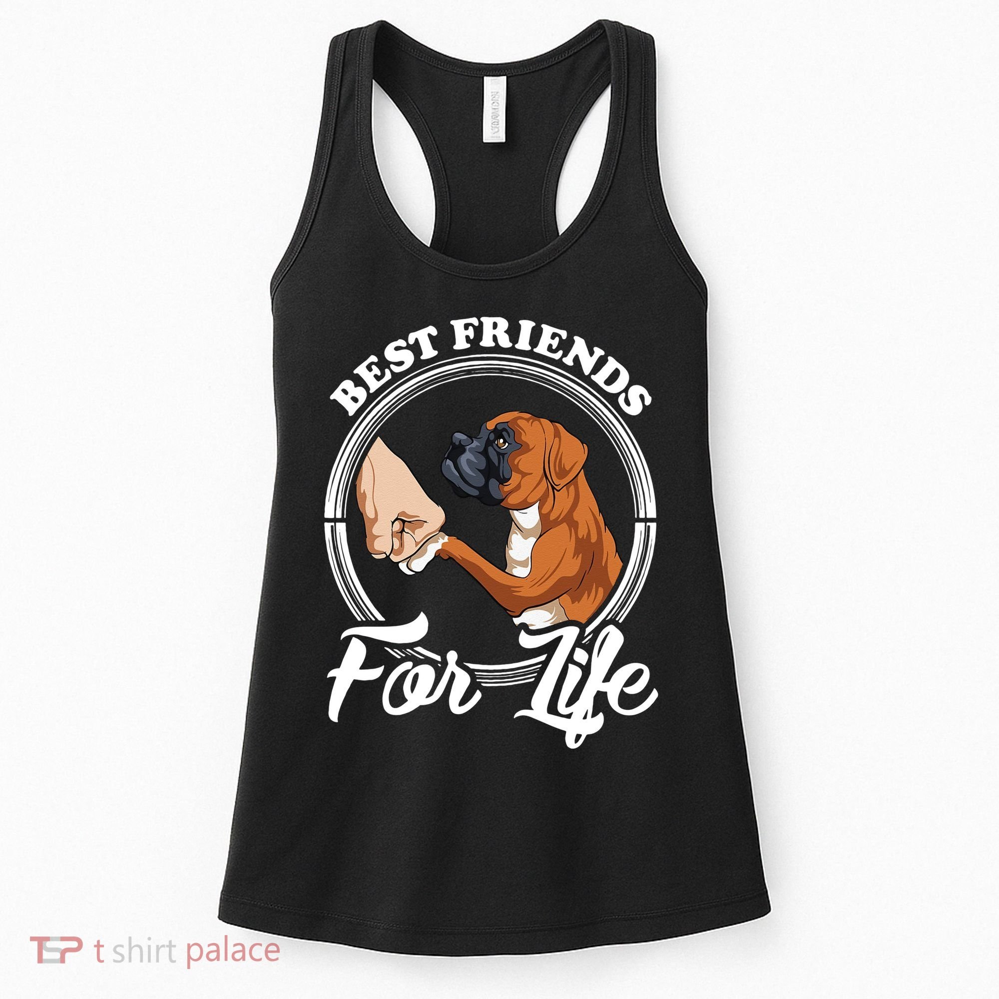 Best Friends For Life Funny Boxer Dog Women's Tank Top