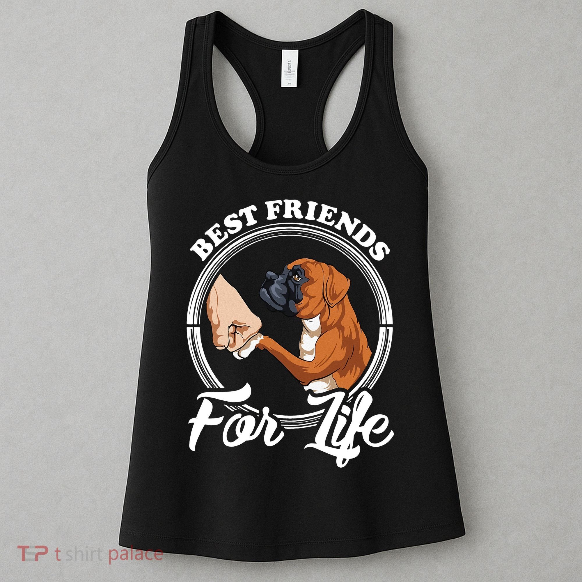 Best Friends For Life Funny Boxer Dog Women's Tank Top