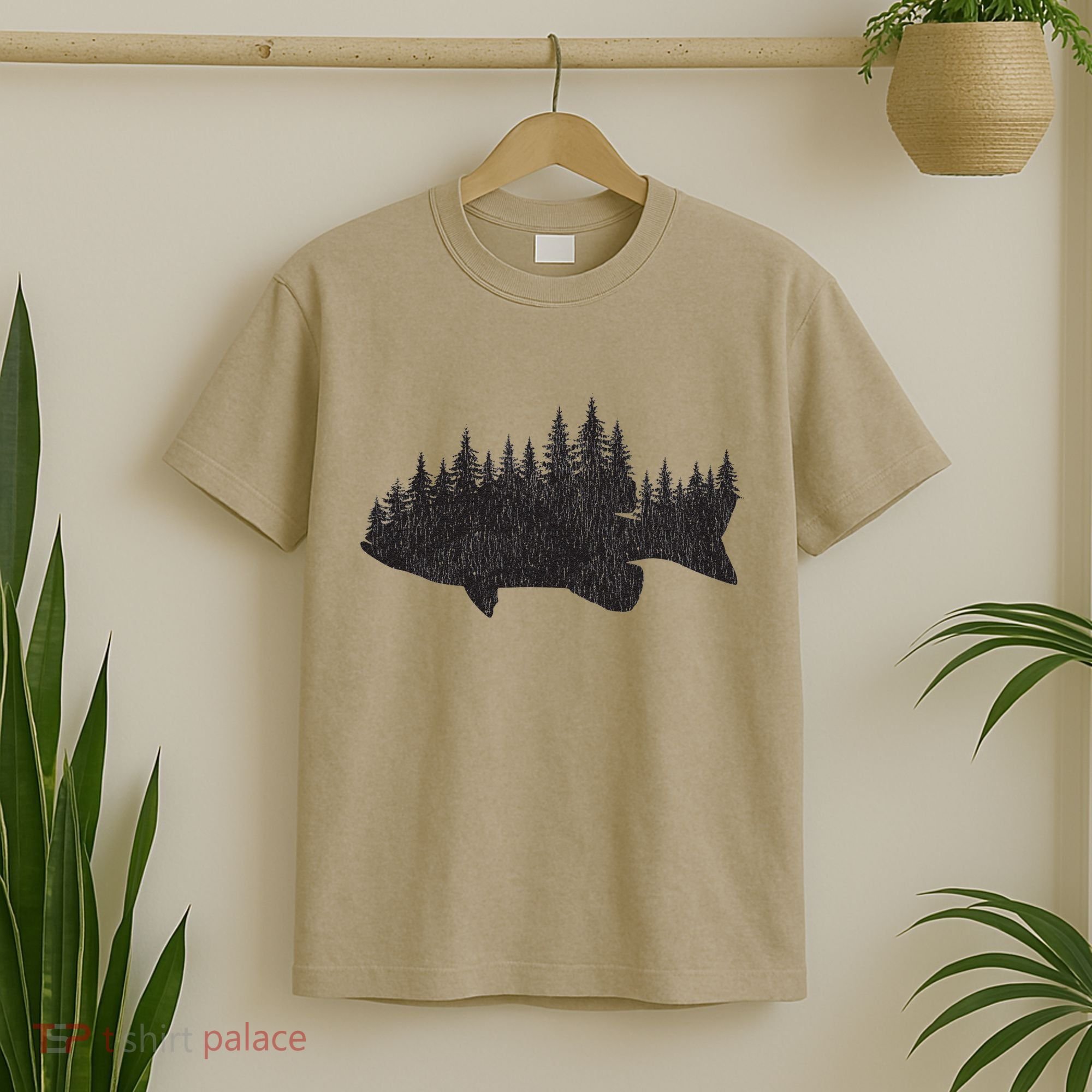 Bass Fishing Forest Largemouth Smallmouth Fisherman T-Shirt