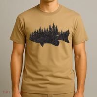 Bass Fishing Forest Largemouth Smallmouth Fisherman T-Shirt thumb 3