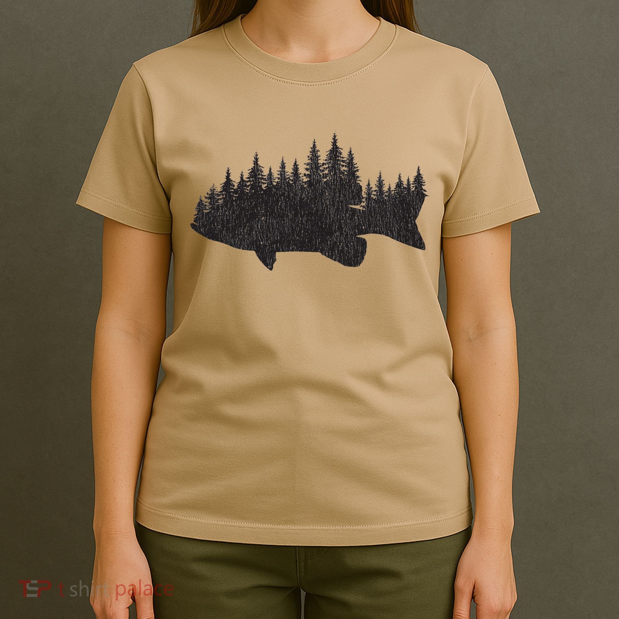 Bass Fishing Forest Largemouth Smallmouth Fisherman T-Shirt