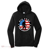 Big Foot For President Usa Flag Sasquatch Silhouette Women's Hoodie thumb 0