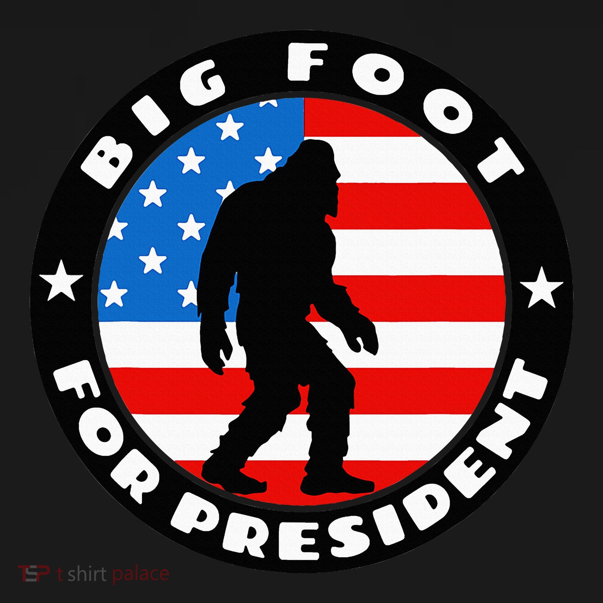Big Foot For President Usa Flag Sasquatch Silhouette Women's Hoodie