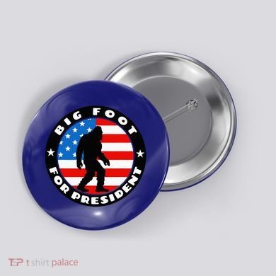 Big Foot For President Usa Flag Sasquatch Silhouette Button