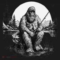 Big Foot Fishing Cool Fishing Fisher T-Shirt thumb 7