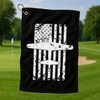 B17 Flying Fortress Wwii Bomber Airplane Pilot Cool Gift Golf Towel thumb 1