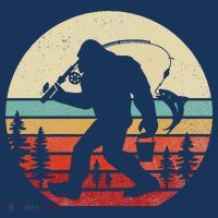 Bigfoot Fishing Funny Retro Sasquatch Dad Women's Tank Top thumb 5