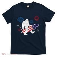 Bigfoot Fireworks Funny 4th Of July Sasquatch Patriotic T-Shirt thumb 0