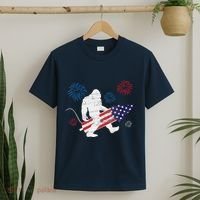 Bigfoot Fireworks Funny 4th Of July Sasquatch Patriotic T-Shirt thumb 2