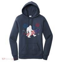 Bigfoot Fireworks Funny 4th Of July Sasquatch Patriotic Women's Hoodie thumb 0