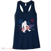 Bigfoot Fireworks Funny 4th Of July Sasquatch Patriotic Women's Tank Top thumb 0