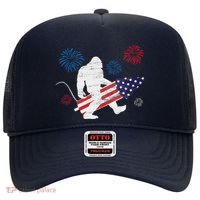 Bigfoot Fireworks Funny 4th Of July Sasquatch Patriotic Hat thumb 0